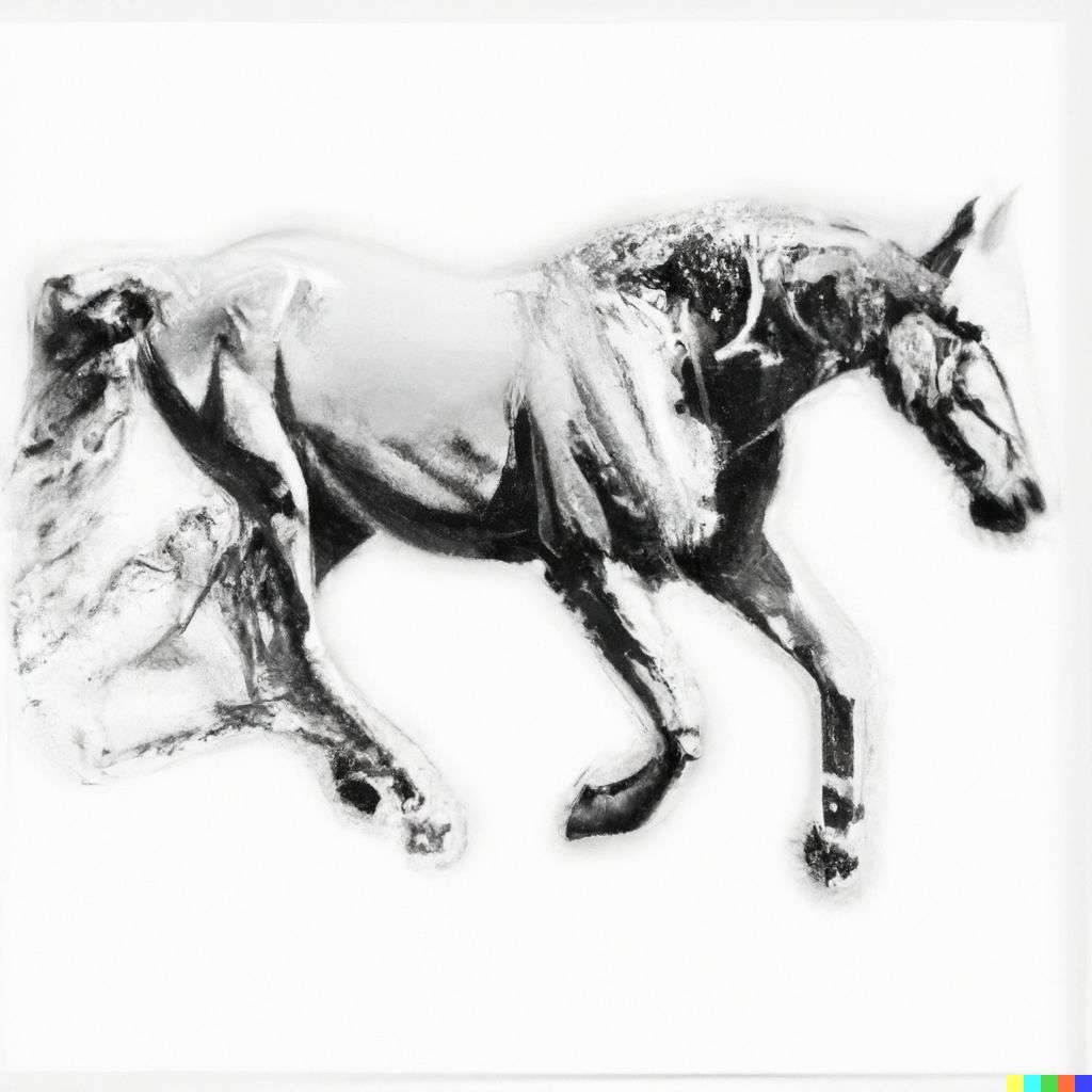 a horse, water transfer printing